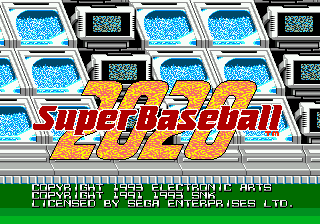 Super Baseball 2020 Title Screen